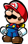 Artwork of Mini-Mario in Mario vs. Donkey Kong (later reused in Mario vs. Donkey Kong 2: March of the Minis and Mario vs. Donkey Kong: Mini-Land Mayhem!)