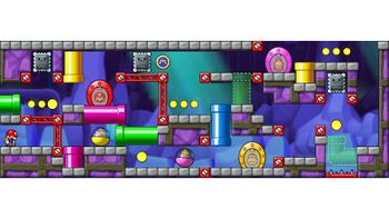 Miiverse screenshot of the 92nd official level in the online community of Mario vs. Donkey Kong: Tipping Stars