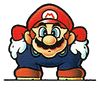 Mario crouching