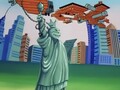 The Statue of Liberty mutated by the Koopa trash in "Recycled Koopa".