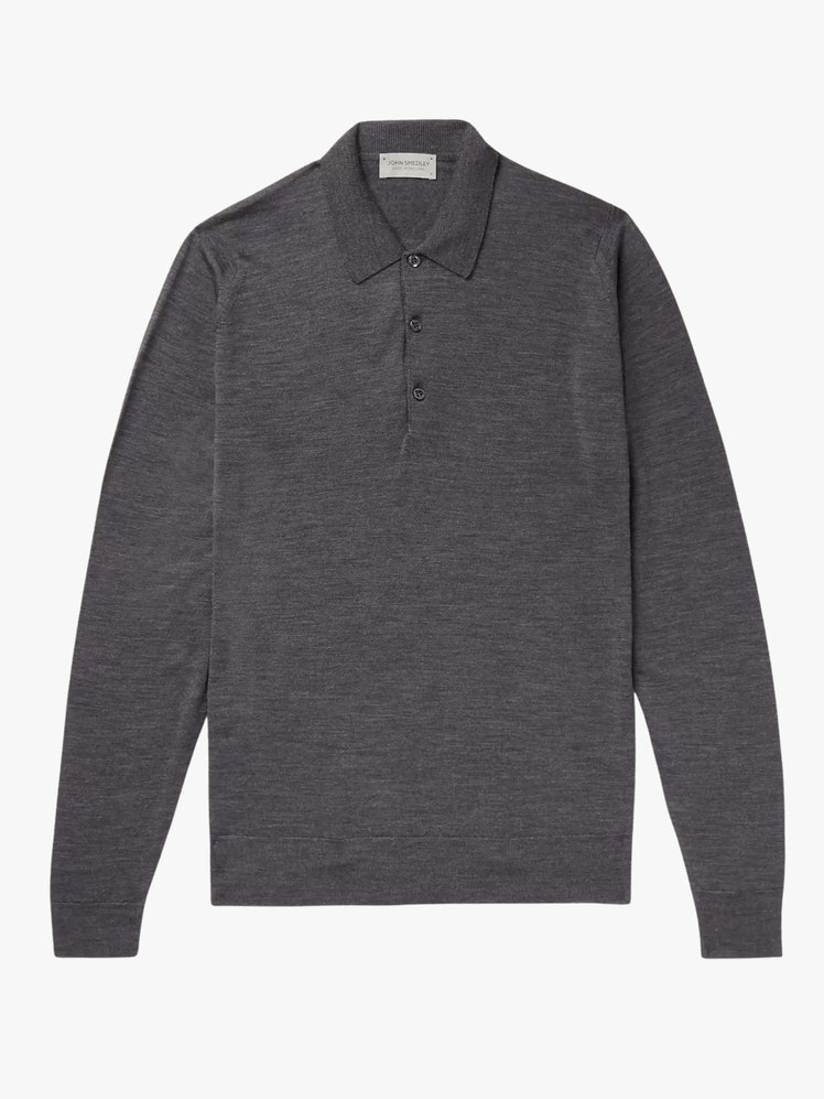 John Smedley wool polo shirt