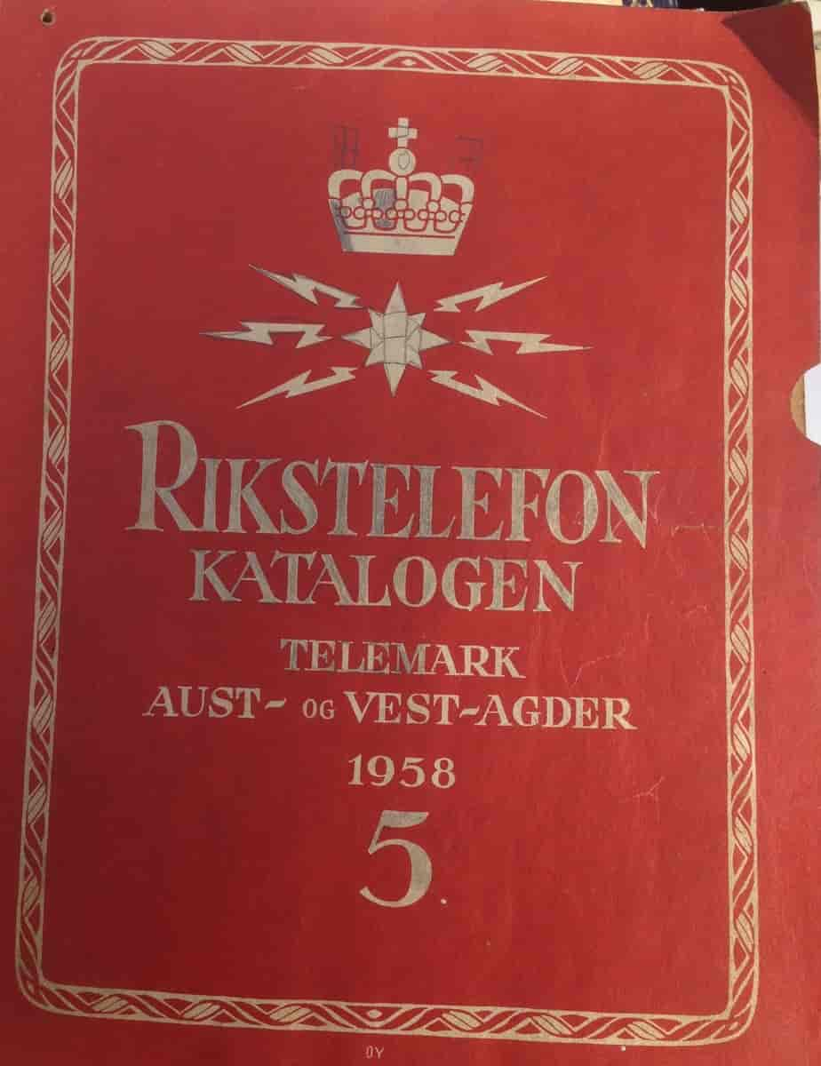 Telefonkatalog 1958