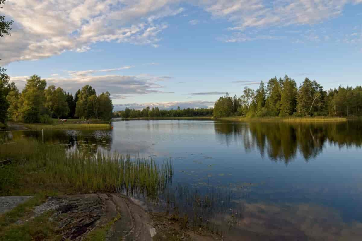 Parti fra Nordre Kornsjø som ligger i Halden kommune i Østfold, på grensen til Sverige 