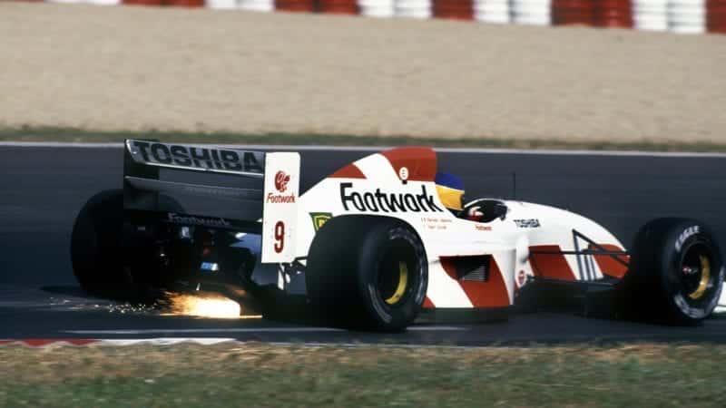 Michele Alboreto driving the Arrows Footwork-Mugen in the 1992 F1 Hungarian Grand Prix