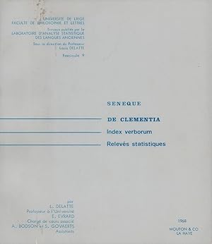 Bild des Verk�ufers f�r Seneque. De clementia. Index verborum, relev�s statistiques. zum Verkauf von Antiquariat Reinhold Pabel