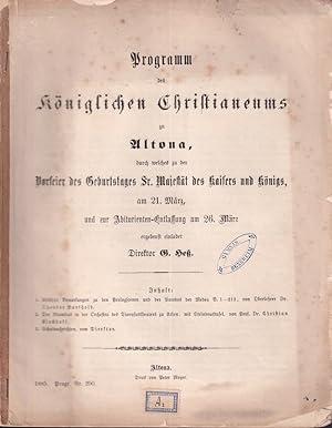 Bild des Verk�ufers f�r Kritische Bemerkungen zu den Prologscenen und der Parodos der Medea V. 1-212. ANGEBUNDEN: Kirchhoff, Christian: Der Rhombus in der Orchestra des Dionysustheaters zu Athen. zum Verkauf von Antiquariat Reinhold Pabel