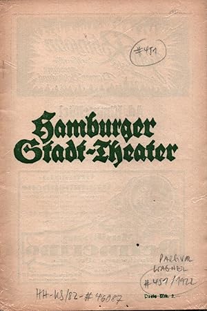 Bild des Verk�ufers f�r Hamburger Stadt-Theater. Programmheft vom 1. Januar 1922: Richard Wagner: Parsifal. zum Verkauf von Antiquariat Reinhold Pabel