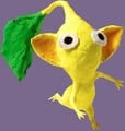 Yellow Pikmin clay art in Pikmin 2.