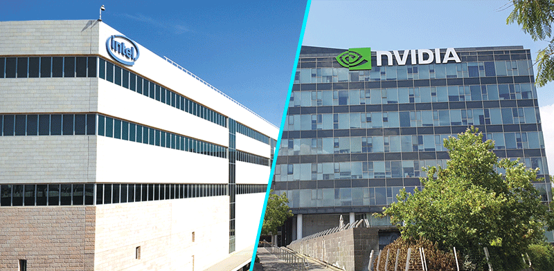 Intel and Nvidia offices in Israel credit: Intel and Nvidia