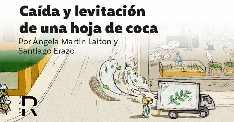 Caída y levitación de una hoja de coca