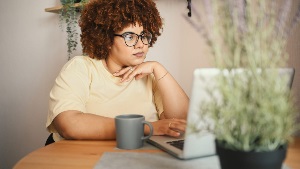 person using a laptop