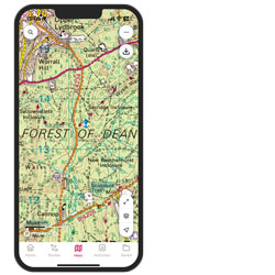 OS Maps app on mobile