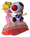 Peach using Toad in Melee.