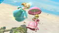 Peach using her parasol in Super Smash Bros. for Wii U.