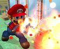 Closeup of Mario's Fireball in Melee.