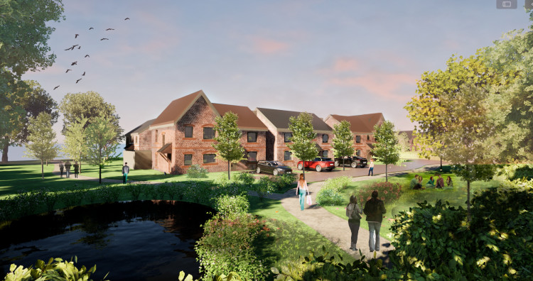 A projection of what the new homes on Mirrlees Fields could look like (Image - Counter Context)