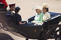 Trooping the Colour with The Duke of Sussex, Duchess of Cornwall (now Queen Consort) and The Duchess of Cambridge (now Princess of Wales) (8 June 2019)