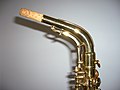 unusual key mechanism on a Conn 6M Lady Face alto saxophone