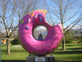 Photograph of the artificial donut erected in Springfield, Canterbury, New Zealand on 1 October 2007.