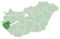 Location of Zala county