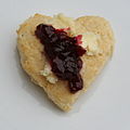 * Nomination Heart-shaped scone with clotted cream and jam--Jonathunder 00:35, 8 December 2011 (UTC) * Decline The edges are not sharp and, with 1,635 × 1,635 pixels, a bit noisy--Lmbuga 00:54, 8 December 2011 (UTC) See above--Lmbuga 17:46, 9 December 2011 (UTC)