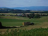 Vidochov - Kozinec, pohled na Nedaříž z úbočí Kozince