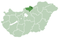 Location of Nógrád county