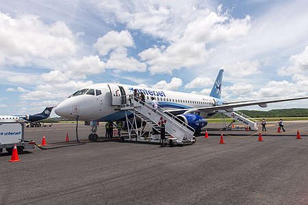 Suchoi Superjet 100 at Airport Campeche, Yucatan, Mexico