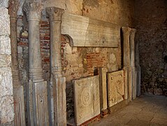 Pillars from the old Roman church