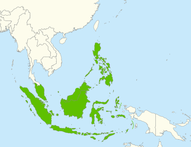 The biogeographical region of Malesia corresponds to Maritime Southeast Asia