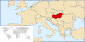 Location map for Hungary