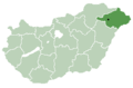 Location of Szabolcs-Szatmár-Bereg county