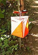 Orienteering checkpoint kite