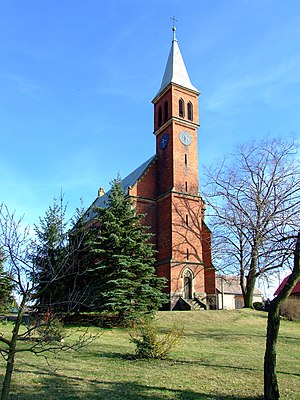 Church in village Zvole in Central Bohemian region of the Czech Republic