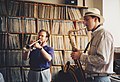 musicians playing trumpet (left) and saxophone