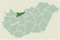 Location of Esztergom in Hungary