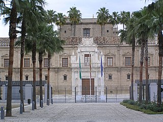 Español: Fachada del Parlamento de Andalucía English: Facade of the Parliement of Andalusia Euskara: Andaluziako Parlamentuko aurrealdea