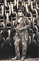 Isambard Kingdom Brunel against the launching chains of the Great Eastern at Millwall in 1857