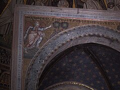 Ciborium: Annunciation mosaic - the Angel