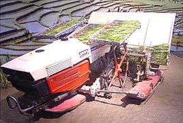 Rice planting machine made by Yanmar.