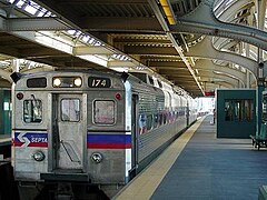 A SEPTA platform at 30th Street Station