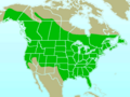 Downy Woodpecker range map.