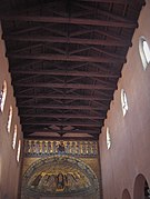 Wooden ceiling of the nave