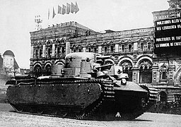 Soviet T35 multi-turreted tank.