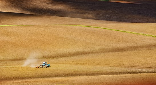 Tractor on the field