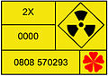 Hazchem plate.