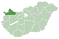 Location of Győr-Moson-Sopron county