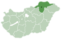 Location of Borsod-Abaúj-Zemplén county