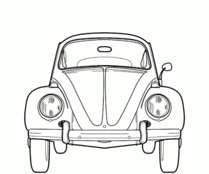 line drawing of a classic bug