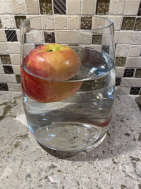 Refraction of an apple